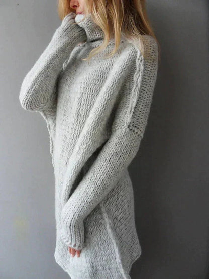 Águeda | Jersey de Punto Oversize Cuello Alto Manga Larga