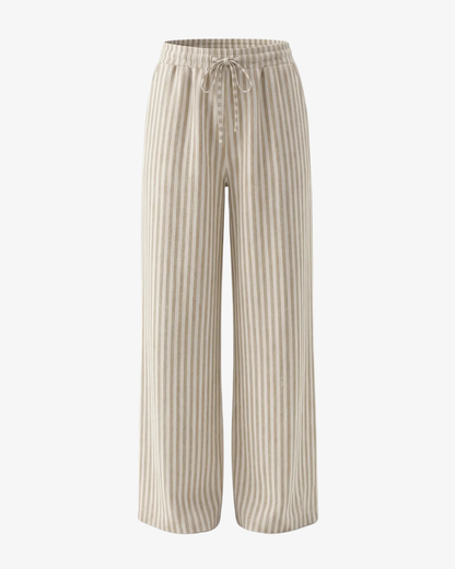 Rebeca | Pantalón de Pierna Ancha con Rayas Verticales