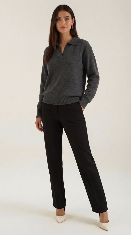Dolores | Jersey Casual Escote en V Punto Suave