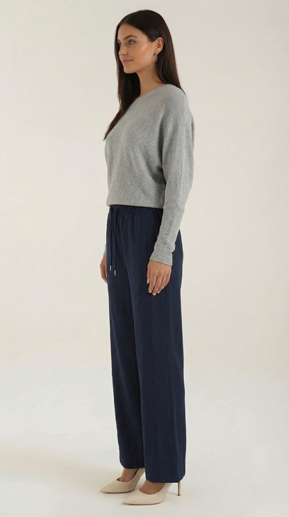 Remedios | Jersey de Punto Off-Shoulder Holgado Manga Larga