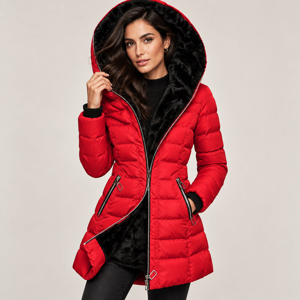 Daniela - Abrigo de invierno para mujer con capucha y aislamiento térmico