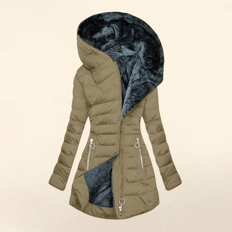 Daniela - Abrigo de invierno para mujer con capucha y aislamiento térmico